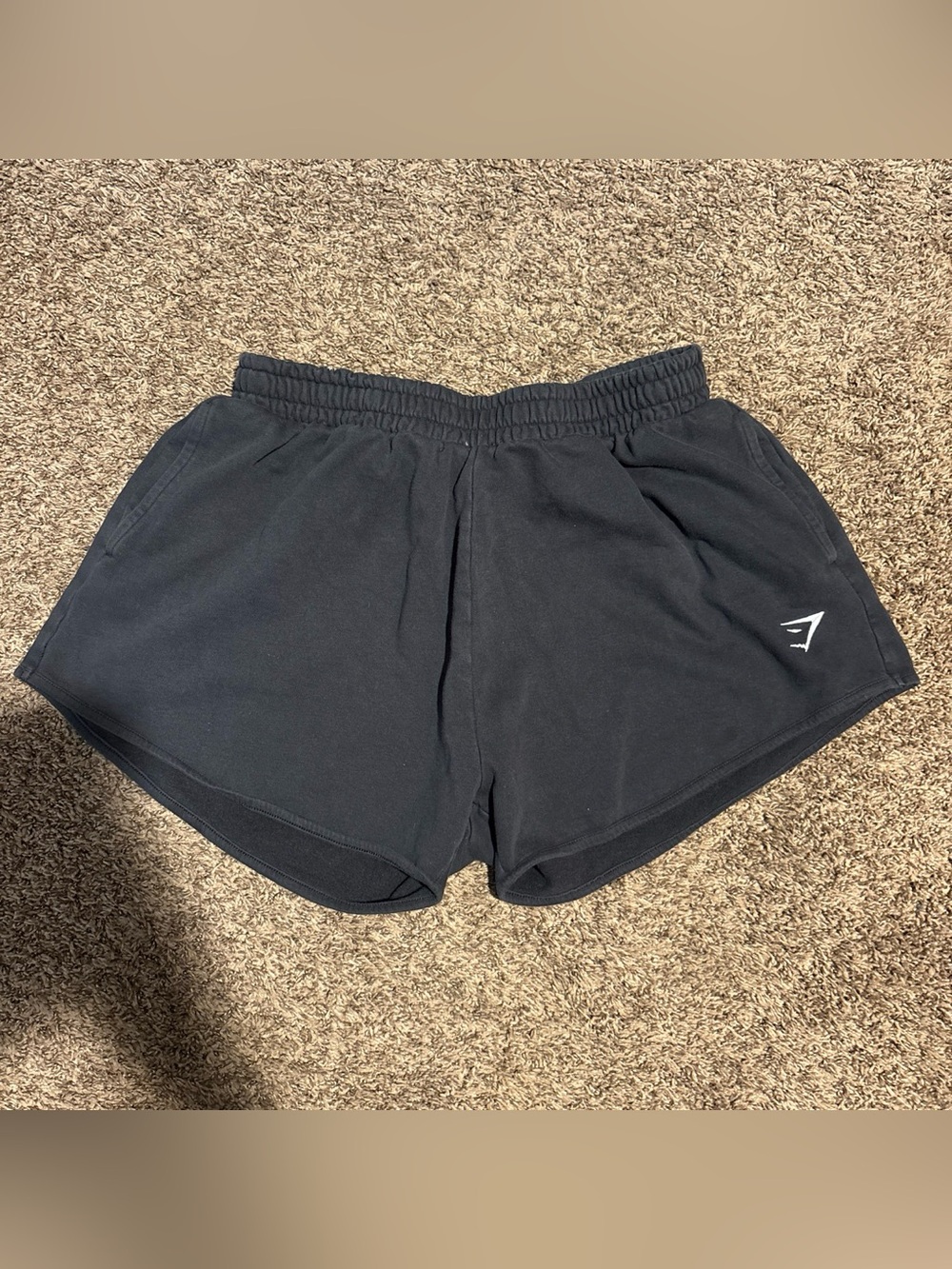 Woman’s black gymshark shorts size xl